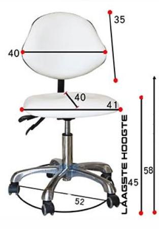 Hocker "Mato" höhenverstellbar weiß