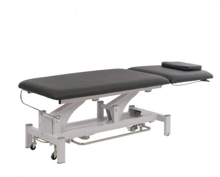 Massage- und Physioliege „Physio 2“, 1 Motor – Gesamtansicht mit verstelltem Rückenteil liegend