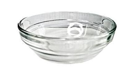 Maskenschale rund aus Glas