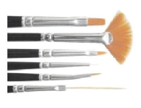 Nail-Art-Pinselset, 6 teilig