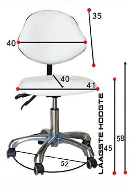 Hocker "Mato" höhenverstellbar weiß