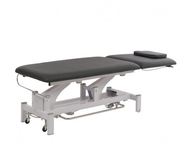 Massage- und Physioliege „Physio 2“, 1 Motor – Gesamtansicht mit verstelltem Rückenteil liegend