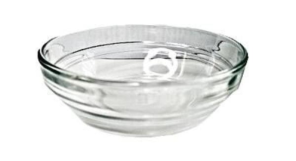 Maskenschale rund aus Glas