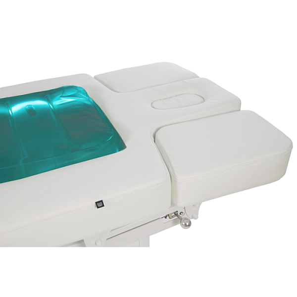 Wellnessliege „Fluido“ – Detailansicht Wassermatratze mit LED-Beleuchtung