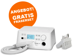 Angebot Fußpflegegerät "White Boy" + gratis Fräserset