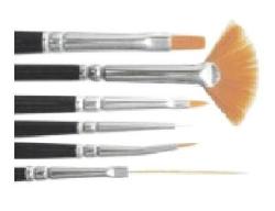Nail-Art-Pinselset, 6 teilig